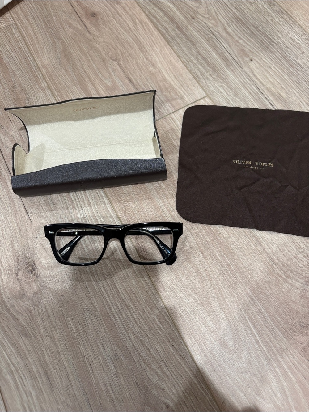 Oliver Peoples Ryce Black Gloss Acetate Square Optical Frames